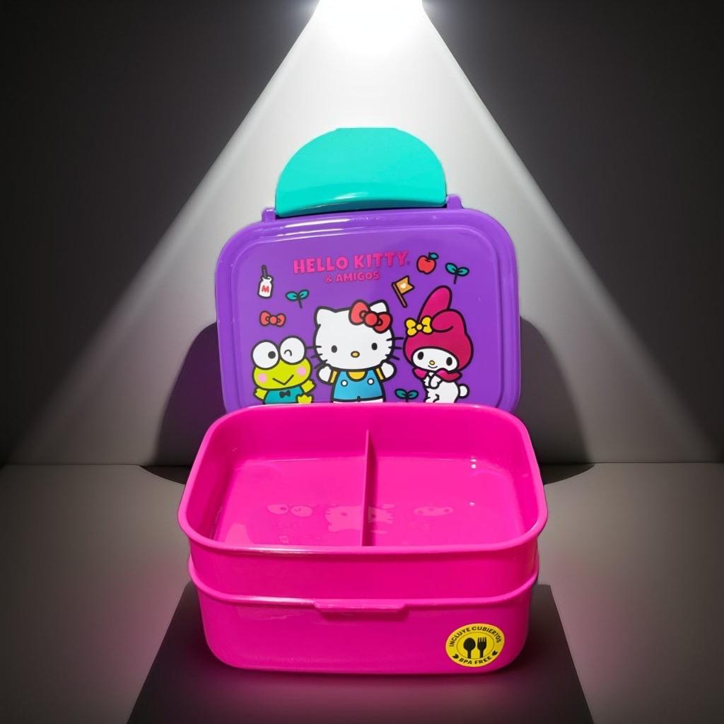 Taper Lonch 2 Niveles con Cubiertos HELLO KITTY & FRIENDS Scool
